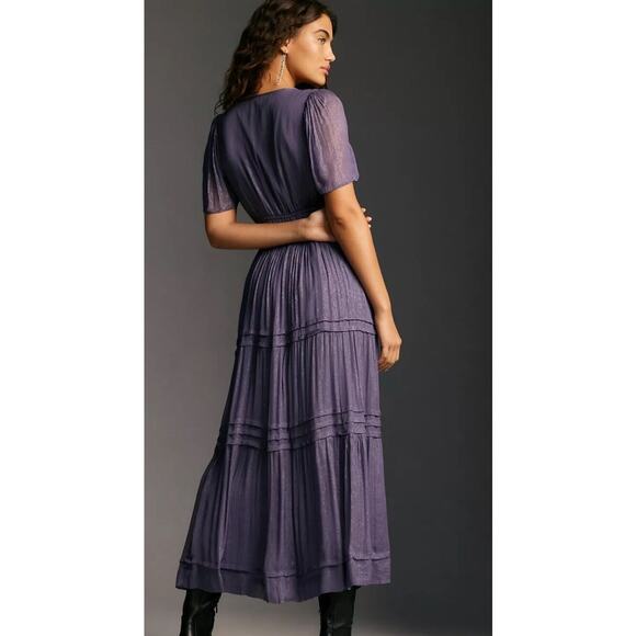 Anthropologie The Somerset Maxi Dress Lurex Edition - Small - Picture 5 of 6